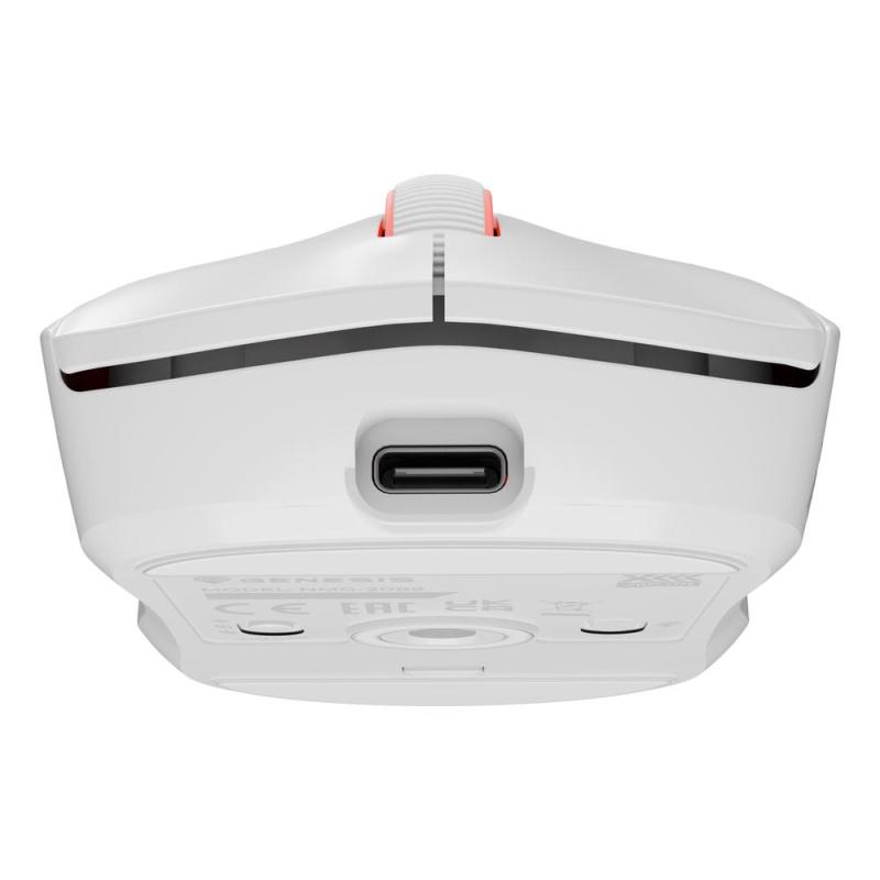 Raton inalambrico gaming genesis zircon xiii blanco