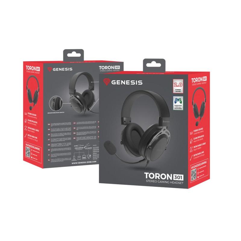 Auriculares gaming genesis toron 301 mini jack negro