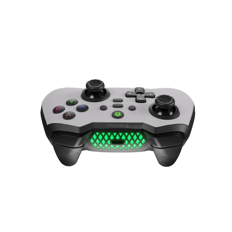 Gamepad genesis mangan 400 inalambrico para pc - switch - mobile blanco