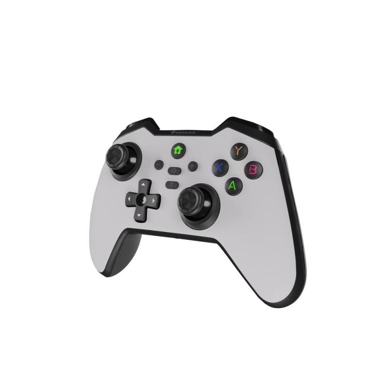 Gamepad genesis mangan 400 inalambrico para pc - switch - mobile blanco