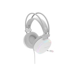 Auriculares gaming genesis neon 613 mini jack usb tipo a blancos