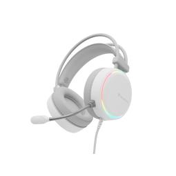 Auriculares gaming genesis neon 613 mini jack usb tipo a blancos