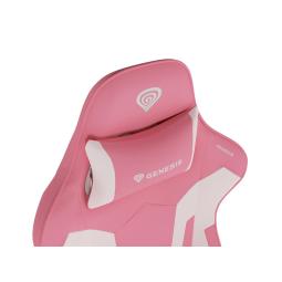 Silla gaming genesis nitro 710 gaslift 4 150kg rosa - blanco