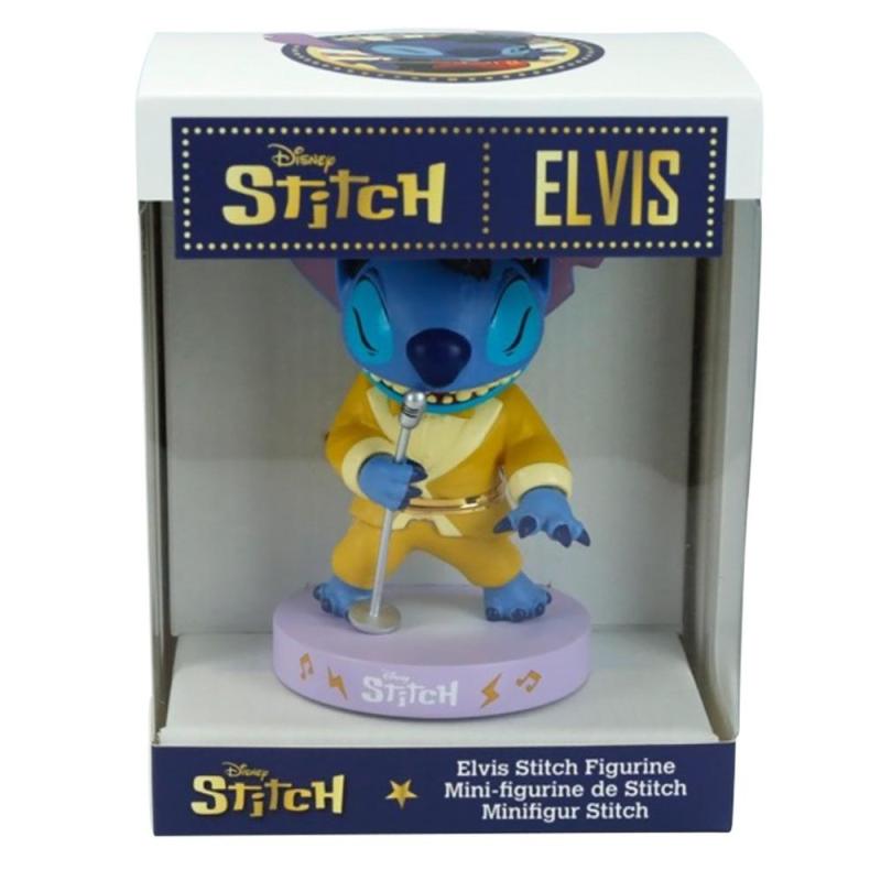 Figura enesco disney stitch elvis traje dorado