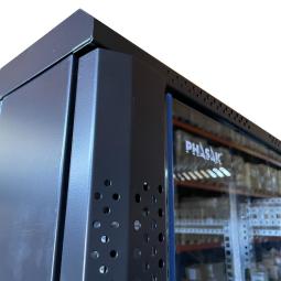 Armario rack 19 pulgadas phasak - pro 22u negro 600x1000 montado