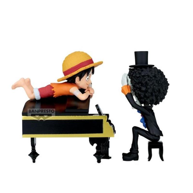 Figura banpresto one piece world collectable figure log stories - monkey d.luffy & brook pulgadasthats great!! after all this ti
