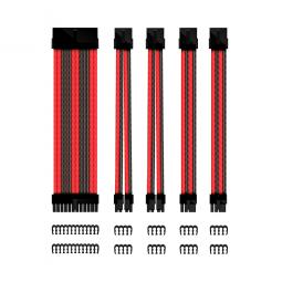 Kit de extension phoenix cables fuente de alimentacion 30cm 24 pines - 4 + 4 pines - 6 + 2 pines negro y rojo - Imagen 1