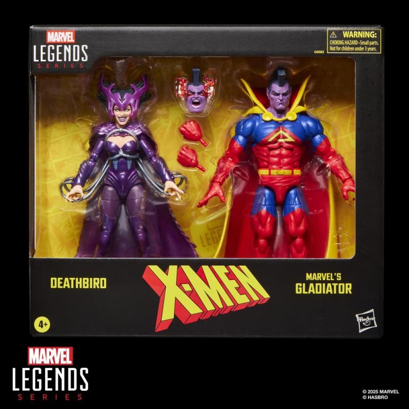 Pack de 2 figuras hasbro marvel legends series x - men deathbird vs marvel's gladiator