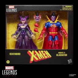 Pack de 2 figuras hasbro marvel legends series x - men deathbird vs marvel's gladiator