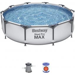 Bestway 56416 -  piscina desmontable tubular steel pro max 366x76 cm depuradora de cartucho 1.249 litros - hora - Imagen 1