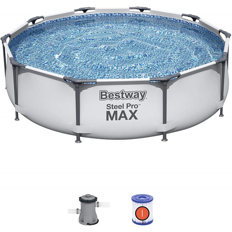 Bestway 56416 -  piscina desmontable tubular steel pro max 366x76 cm depuradora de cartucho 1.249 litros - hora - Imagen 1