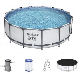 Bestway 56438 -  piscina redonda con depuradora estructura metalica ø457x122 cm - Imagen 1