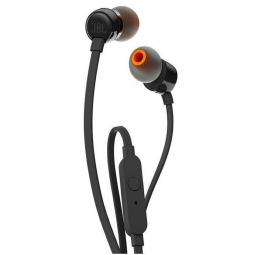Auriculares intrauditivos jbl t110 black - pure bass - drivers 9mm - cable plano - manos libres - Imagen 1