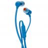 Auriculares intrauditivos jbl t110 blue - pure bass - drivers 9mm - cable plano - manos libres - Imagen 1