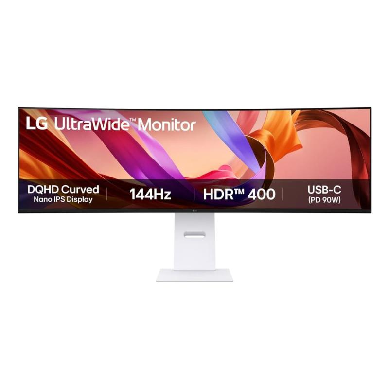 Monitor curvo ultrawide lg49u950a - w 49 pulgadas dqhd 144hz