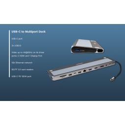 Docking station ewent ew1150 usb tipo c 12 en 1