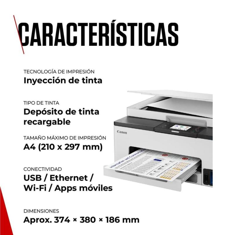 Multifunción inyección canon maxify gx1050 red - wifi - depósitos tinta Multifunción inyección canon maxify gx1050 red - wifi - depósitos tinta