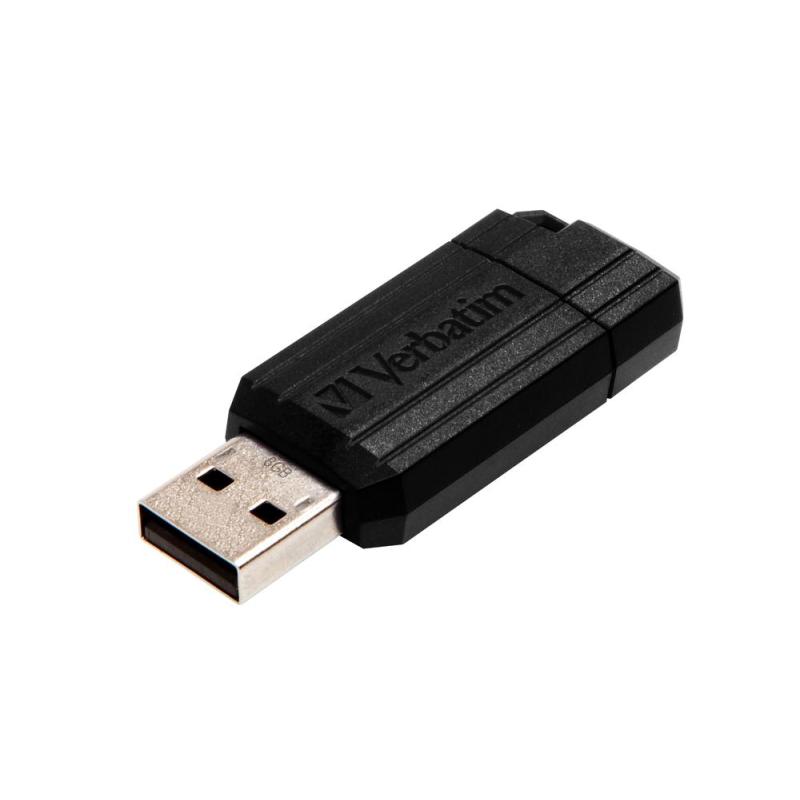 Memoria usb 2.0 verbatim pinstripe 8gb negro