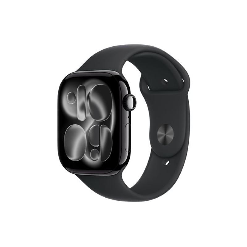Smartwatch apple watch s11 gps + cellular 46mm jet black aluminium case black sport band - m - l