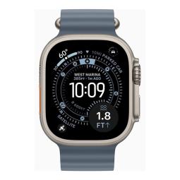 Smartwatch apple watch ultra 3 gps + cellular 49mm natural titanium case anchor blue ocean band