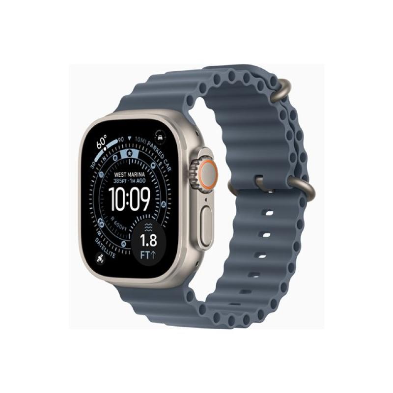 Smartwatch apple watch ultra 3 gps + cellular 49mm natural titanium case anchor blue ocean band