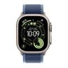Smartwatch apple watch ultra 3 gps + cellular 49mm natural titanium case blue - bright blue trail loop - m - l