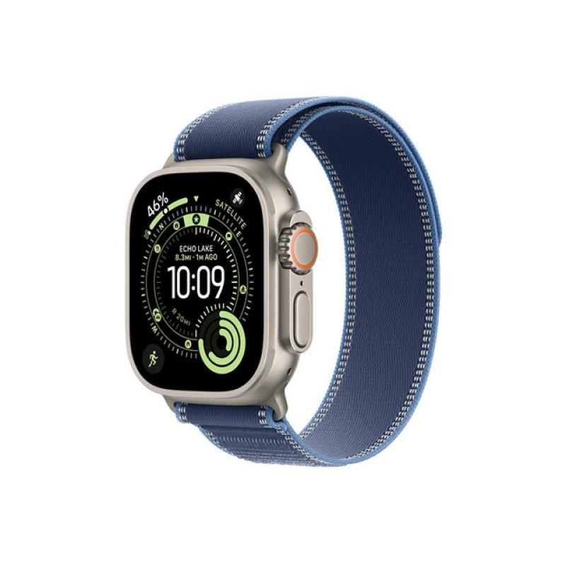 Smartwatch apple watch ultra 3 gps + cellular 49mm natural titanium case blue - bright blue trail loop - m - l