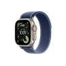 Smartwatch apple watch ultra 3 gps + cellular 49mm natural titanium case blue - bright blue trail loop - m - l