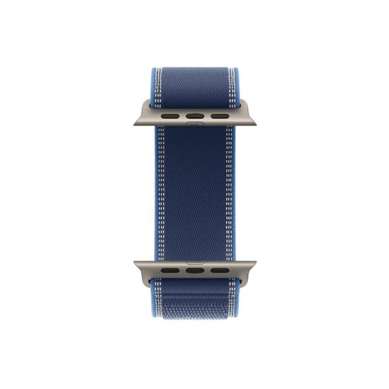 Smartwatch apple watch ultra 3 gps + cellular 49mm natural titanium case blue - bright blue trail loop - m - l