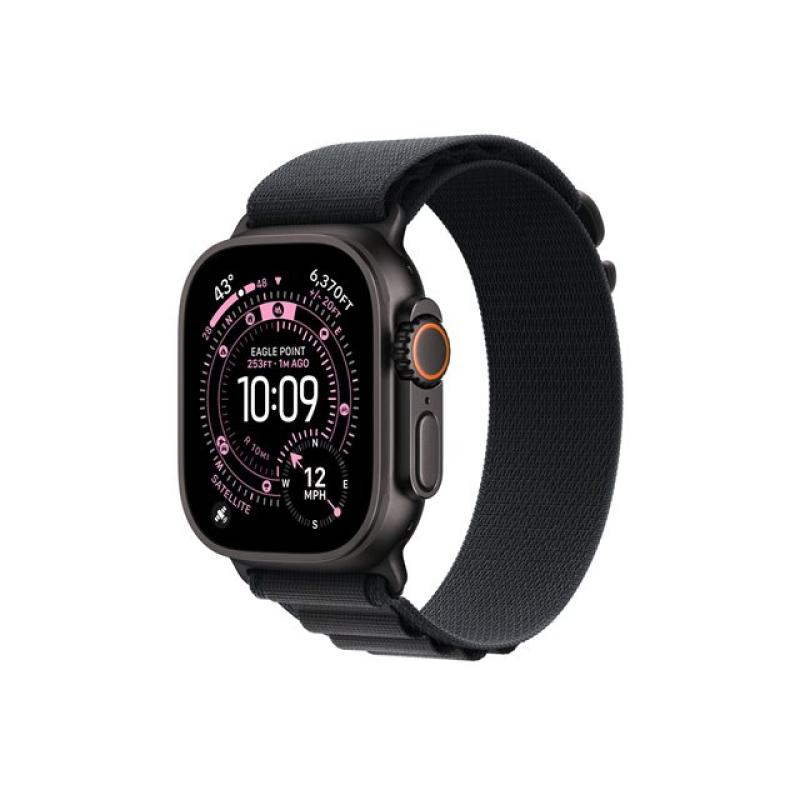 Smartwatch apple watch ultra 3 gps + cellular 49mm black titanium case black alpine loop - l