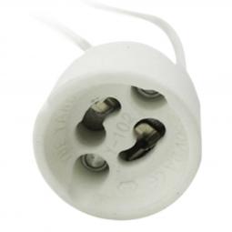Porta lamparas silever electronics para casquillo gu10 230v 15 cm  ( bolsa de 50 unidades) - Imagen 1