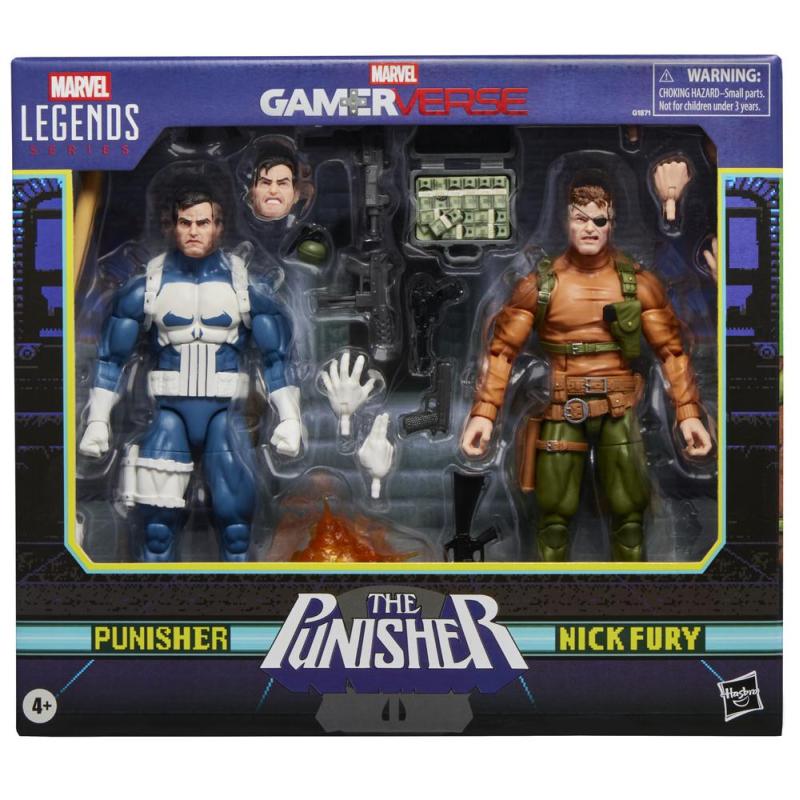 Ack 2 figuras hasbro marvel legends series gamerverse the punisher punisher vs nick fury