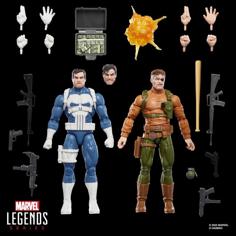 Ack 2 figuras hasbro marvel legends series gamerverse the punisher punisher vs nick fury