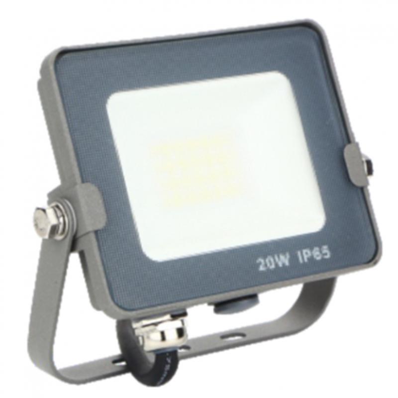 Foco led silver electronics forge+proyector  ips 65 20w -  5700k luz fria -  1600lm color gris - Imagen 1