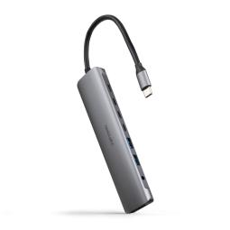 Hub coolbox usb - c 8 en 1 conversor usb - c 3.1 a 2xusb - a 3.0 + 3xusb - c 3.0 + usb - c pd + hdmi 4k@60hz + audio jack 3.5 al
