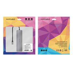 Hub coolbox usb - c 8 en 1 conversor usb - c 3.1 a 2xusb - a 3.0 + 3xusb - c 3.0 + usb - c pd + hdmi 4k@60hz + audio jack 3.5 al