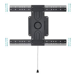 Soporte de pared tooq rotación 360° para pantallas 37 pulgadas - 80 pulgadas negro