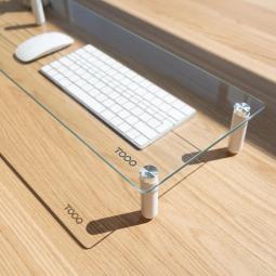 Soporte elevador tooq de vidrio para monitores
