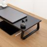 Soporte elevador tooq de madera para monitores negro