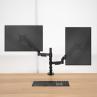 Soporte mesa tooq pantalla gira inclina 2 brazos 17 - 32 negro