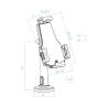 Soporte sobremesa - pared tooq para tablet con antirrobo