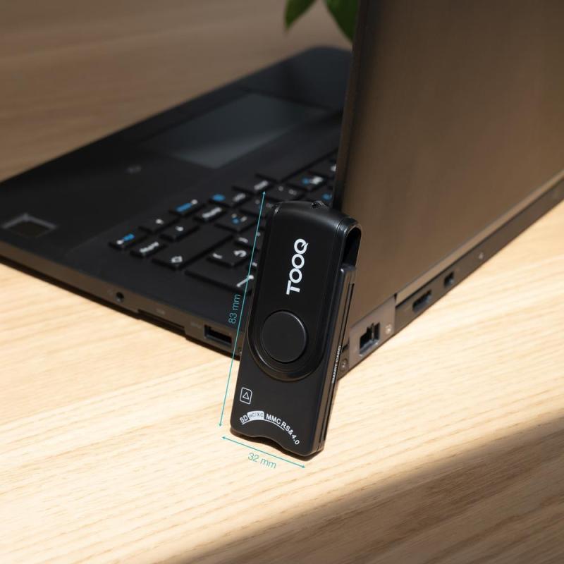 Lector tooq tarjetas inteligentes - dni electrónico - sim - sd - sf - usb - a - negro