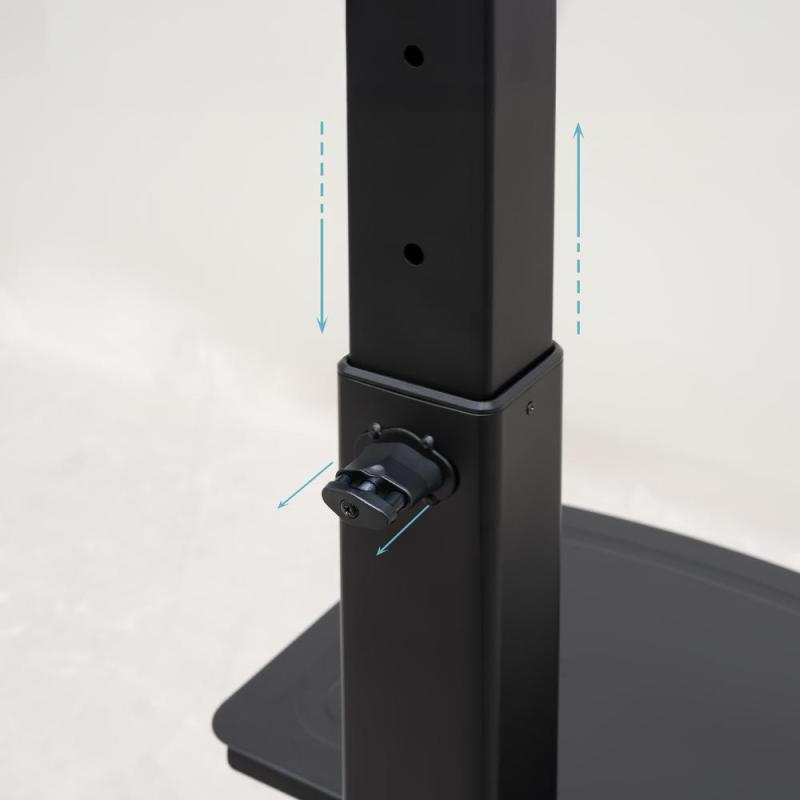 Soporte suelo ruedas tooq rotacion 90° cometa 37 - 70 pulgadas