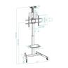 Soporte suelo ruedas tooq rotacion 90° cometa 37 - 70 pulgadas
