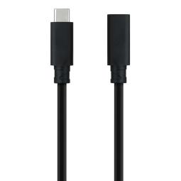 Cable prolongador nanocable usb - c 3.2 gen2x2 20gbp 100w - 5a - 4k - 60hz - usb - c - m - usb - c - h - negro - 1 m