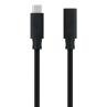 Cable prolongador nanocable usb - c 3.2 gen2x2 20gbp 100w - 5a - 4k - 60hz - usb - c - m - usb - c - h - negro - 1 m