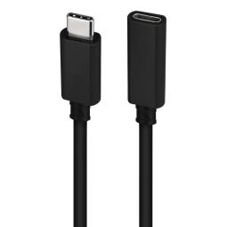 Cable prolongador nanocable usb - c 3.2 gen2x2 20gbp 100w - 5a - 4k - 60hz - usb - c - m - usb - c - h - negro - 1 m
