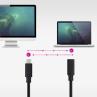 Cable prolongador nanocable usb - c 3.2 gen2x2 20gbp 100w - 5a - 4k - 60hz - usb - c - m - usb - c - h - negro - 1 m