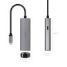 Adaptador coolbox usb - c 3.1 a rj45 con pd 100w usb - c - m aluminio color gris 18 cm