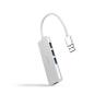 Hub nanocable usb - a 3.0. a 4xusb3.0 usb - a - m - usb 3.0 - h aluminio color plata 18 cm